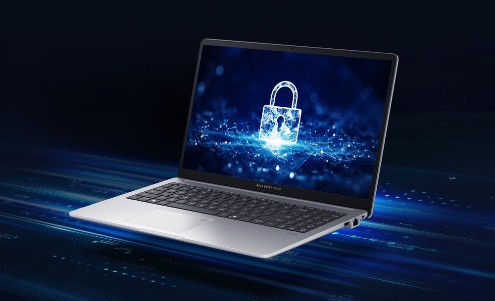Notebook Asus ExpertBook P1 šedý Zámek na obrazovce notebooku Asus ExpertBook P1