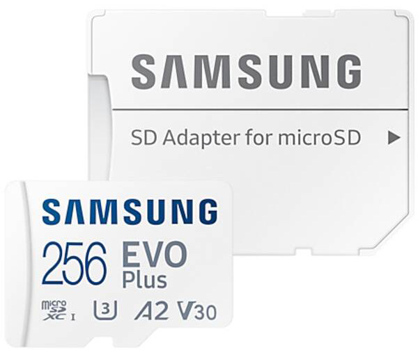 Paměťová karta Samsung Micro SDXC EVO Plus 256GB UHS-I U3 (130R/30W) + SD adaptér