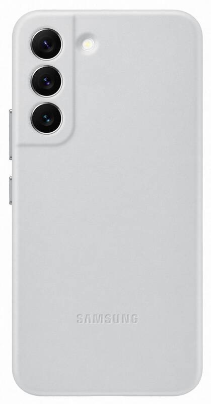 Kryt na mobil Samsung Leather Cover na Galaxy S22 šedý