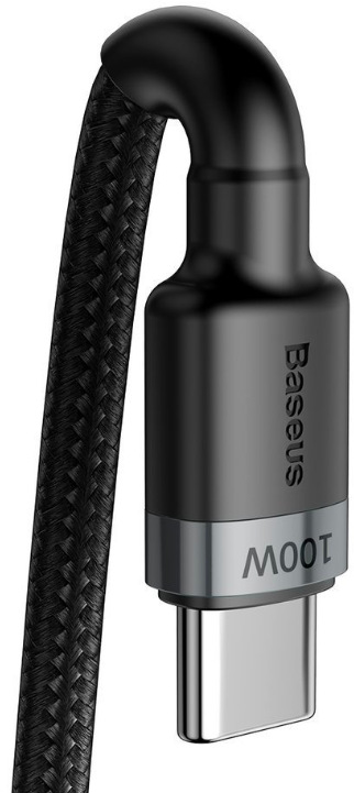 Kabel Baseus Cafule USB-C/USB-C PD2.0 100W, 5A, 2m černý/šedý Kabel Baseus Cafule USB-C/USB-C PD2.0 100W, 5A, 2m - černý/šedý