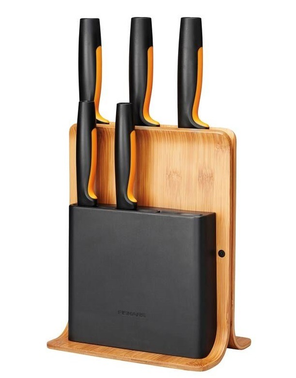 Sada kuchyňských nožů Fiskars Functional Form 5 ks + blok