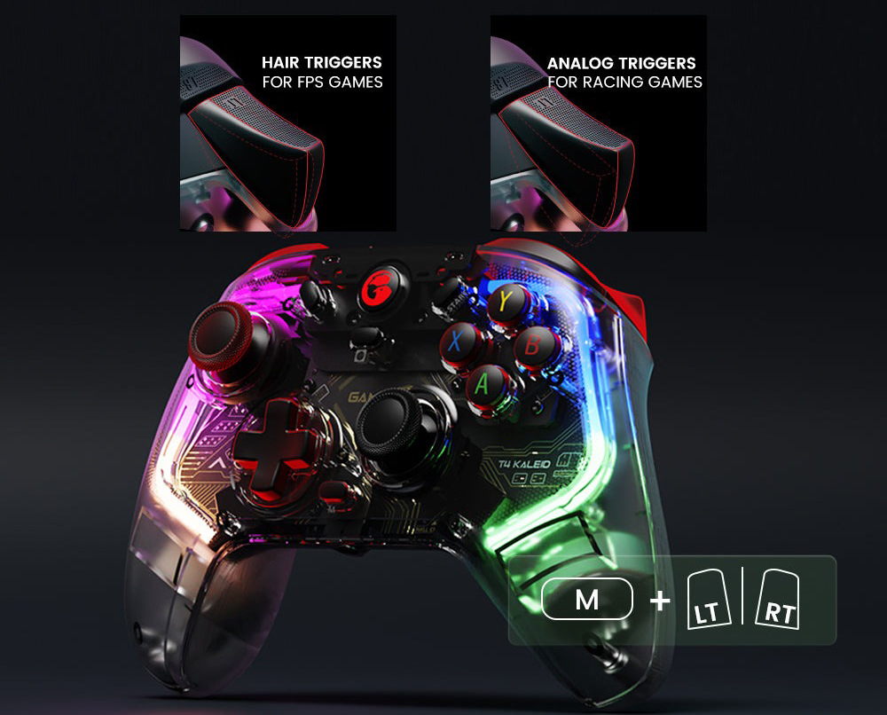 Gamepad GameSir T4 Kaleid RGB černý/průhledný GameSir T4 Kaleid RGB