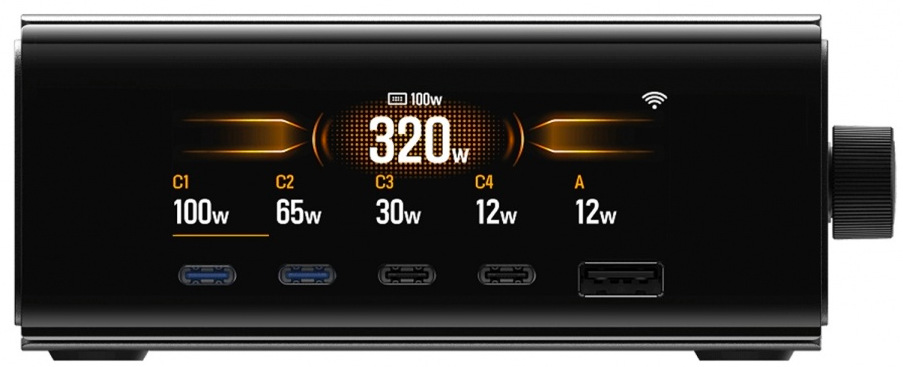 Stolní nabíječka EcoFlow RAPID Pro Desktop 320W GaN, 5xPorts černá Stolní nabíječka EcoFlow RAPID Pro Desktop 320W GaN, 5xPorts - černá