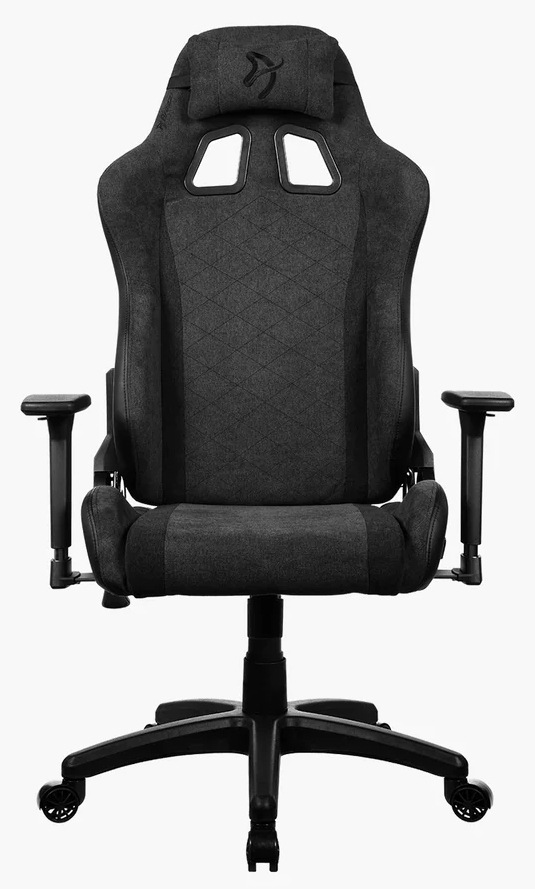 Herní židle se speciálním potahem Arozzi Avanti Soft Fabric, tmavě šedá barva