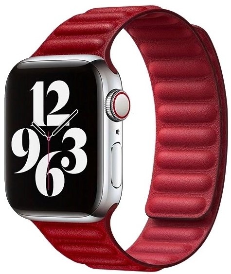Řemínek COTECi Double Suction kožený na Apple Watch 38/40/41 mm červený