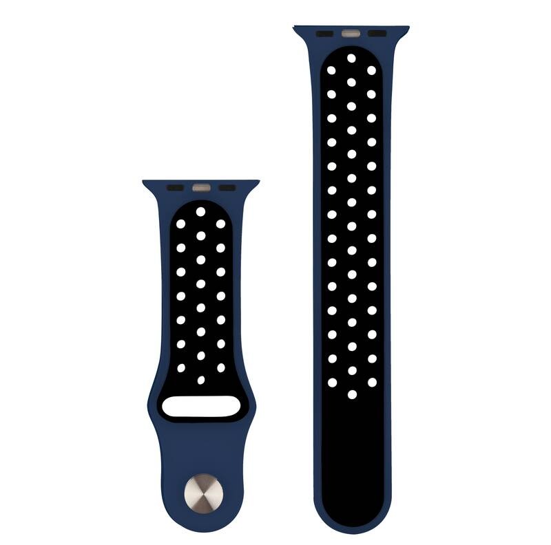 Řemínek RhinoTech na Apple Watch 38/40/41 mm černý/modrý Řemínek RhinoTech na Apple Watch 38/40/41 mm černý/modrý