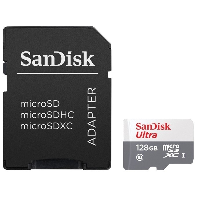 Paměťová karta SANDISK Micro SDXC Ultra Android 128GB UHS-I U1 (100R/20W) + adaptér