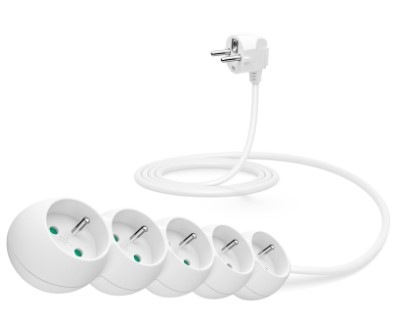 Kabel prodlužovací Connect IT 5x zásuvka, 2m bílý