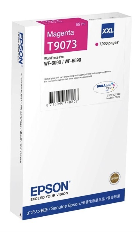 Inkoustová náplň Epson T9073 XXL, 7000 stran purpurová