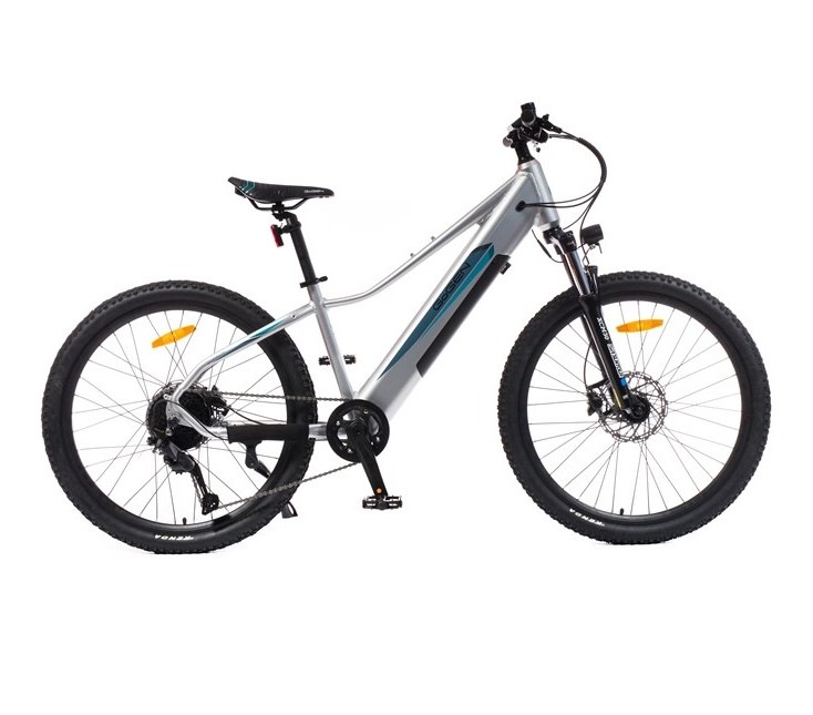 Elektrokolo GoGEN e-junior 15", 2026, stříbrná/tyrkysová barva.