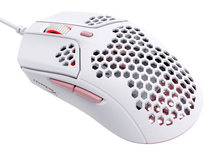 Myš HyperX Pulsefire Haste bílá/růžová