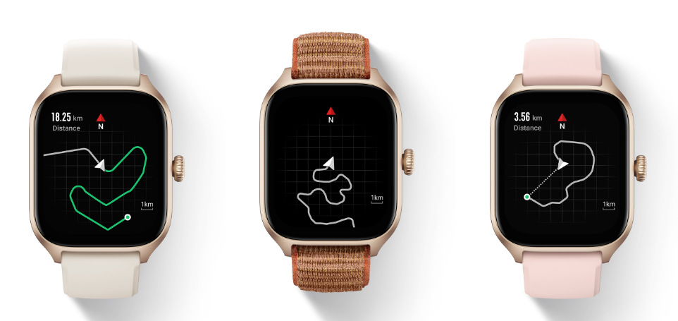 Chytré hodinky Amazfit GTS 4 - Autumn Brown