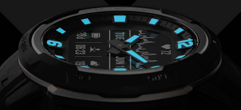 Chytré hodinky Garmin Instinct Crossover - Standard Edition modré