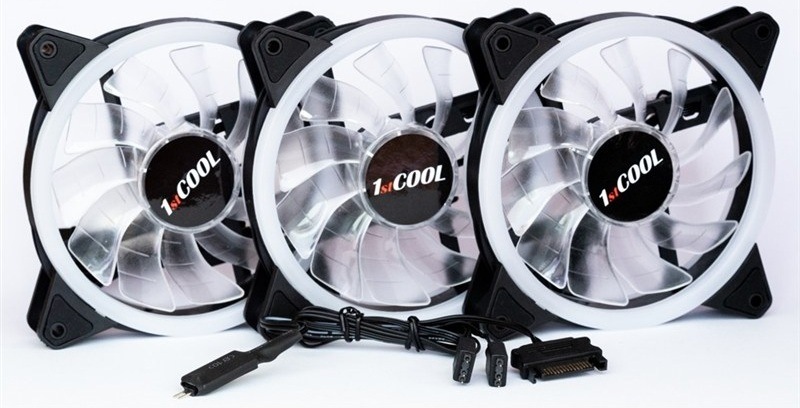 Ventilátor 1stCOOL AURA EVO1 ARGB průhledný