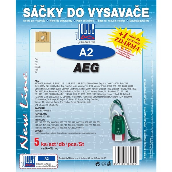 Sáčky Jolly do vysavače AEG, snadná instalace