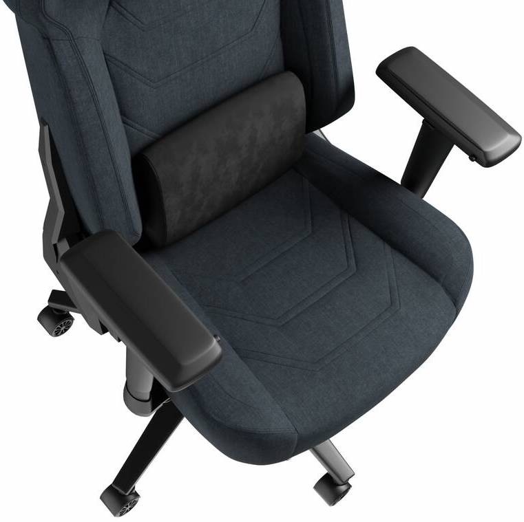 Herní židle Genesis NITRO 800 černo-šedá – detail sedáku s bederním polštářem a 4D područkami