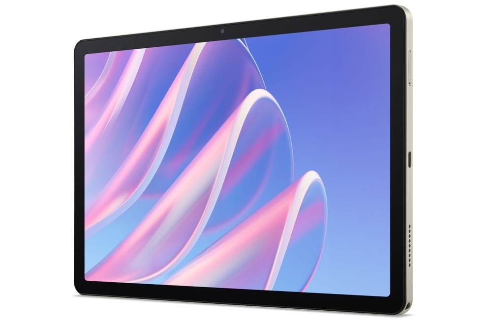 Zapnutý dotykový tablet Acer Iconia A11 (A11-21MN-A2K0) natočený doleva