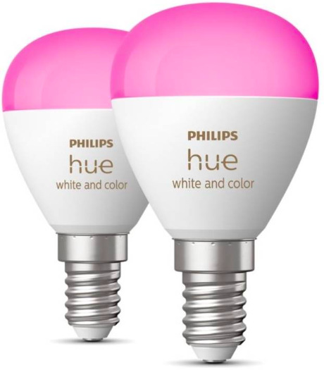 Chytrá žárovka Philips Hue Bluetooth, 5,1W, E14, White and Color Ambiance, 2ks