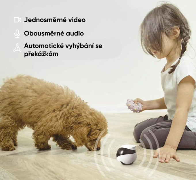 IP kamera Enabot EBO SE s obousměrnou komunikací a automatickým vyhýbáním se překážkám