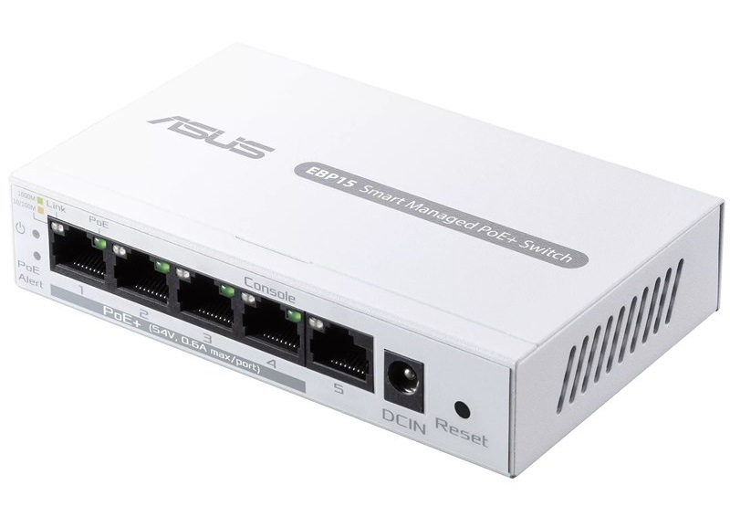 Switch Asus ExpertWiFi EBP15, PoE+ bílý