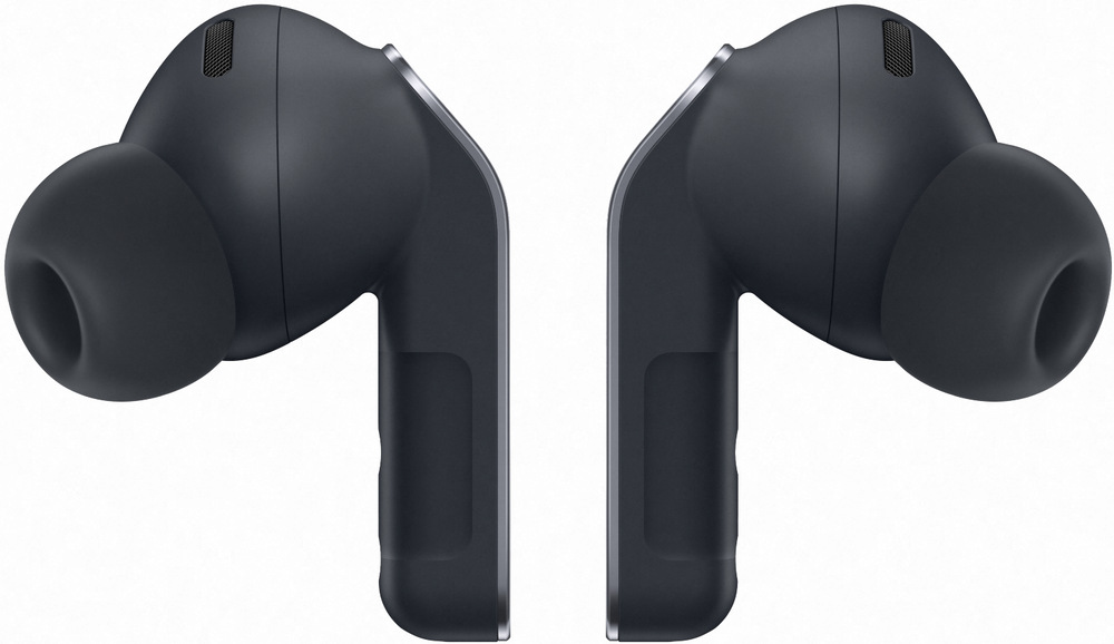 Sluchátka Samsung Galaxy Buds4 Pro černá Detail špuntů Samsung Galaxy Buds4 Pro s dotykovým ovládacím panelem