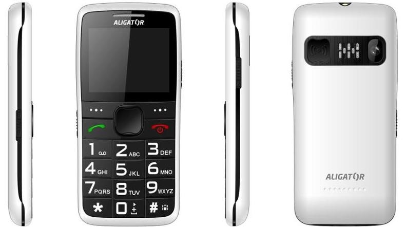 Mobilní telefon Aligator A675 Senior bílý Mobilní telefon Aligator A675 Senior bílý