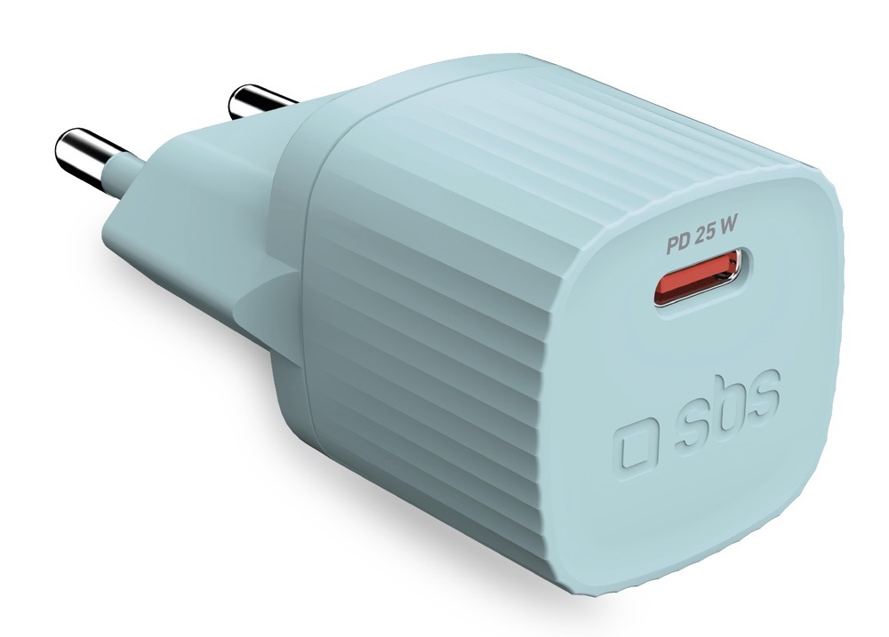 Nabíječka do sítě SBS Eco 1x USB-C, 25 W, PD modrá