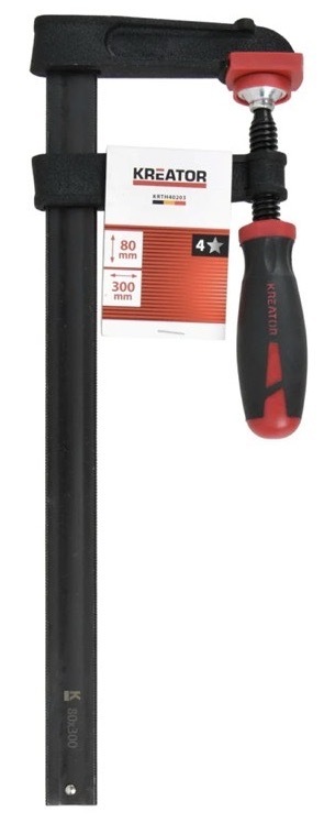 Svorka Kreator s rozpětím 300 mm, upínací tlak až 270 kg