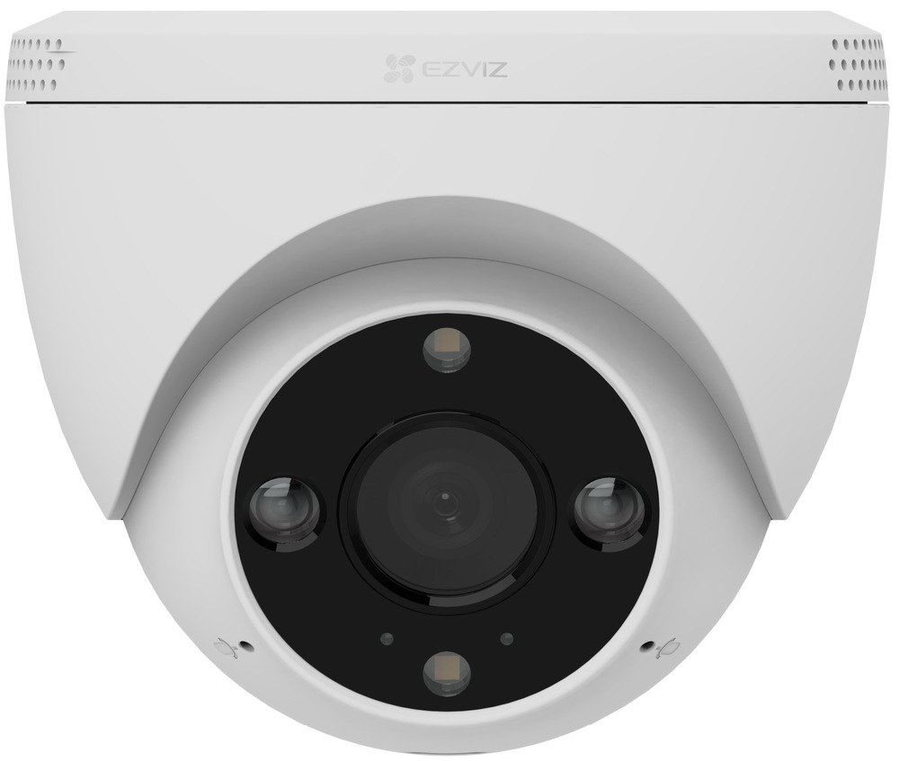 Detail čelní strany IP kamery EZVIZ H4 PoE 2K s IR a LED přísvitem