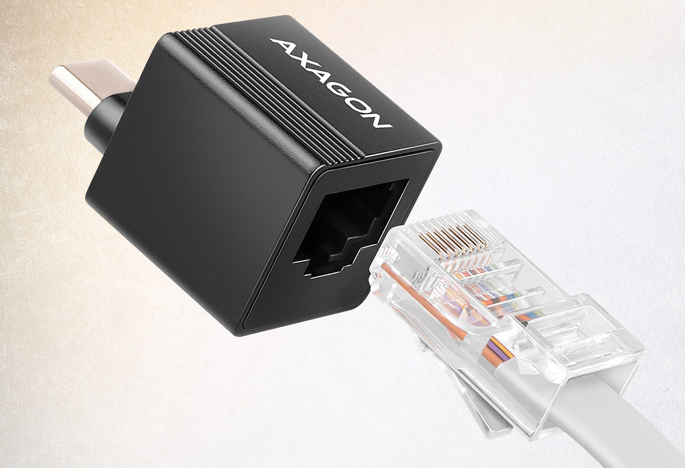 Síťová karta Axagon USB-C 3.2 Gen 1 - Gigabit Ethernet Mini černá Síťová karta Axagon USB-C 3.2 Gen 1 - Gigabit Ethernet Mini černá