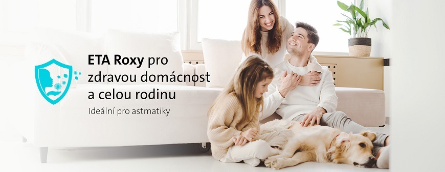Ruční vysavač ETA Roxy antibakteriální 5215 90000 bílý/modrý Ruční vysavač ETA Roxy 5215 90000, alergie