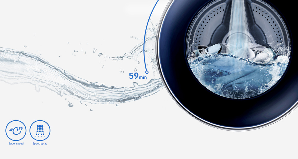 Pračka se sušičkou Samsung WD90J6A10AW/LE bílá