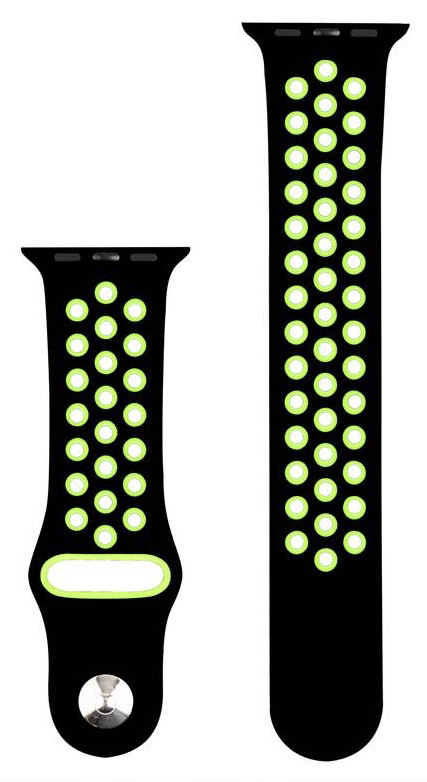 Řemínek RhinoTech na Apple Watch 42/44/45/49 mm černý/žlutý