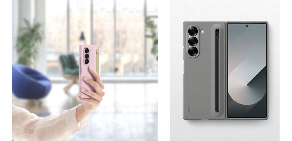 Kryt na mobil Samsung S Pen Case na Galaxy Z Fold6 šedý Kryt na mobil Samsung S Pen Case na Galaxy Z Fold6 šedý