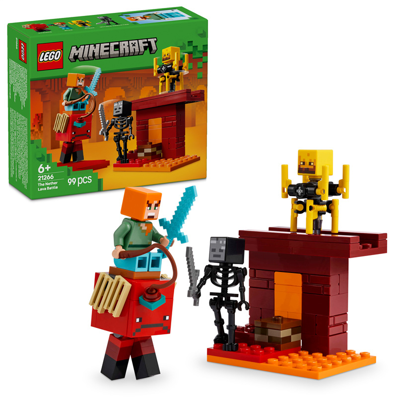 Stavebnice LEGO® Minecraft® 21266 Lávová bitva v Netheru