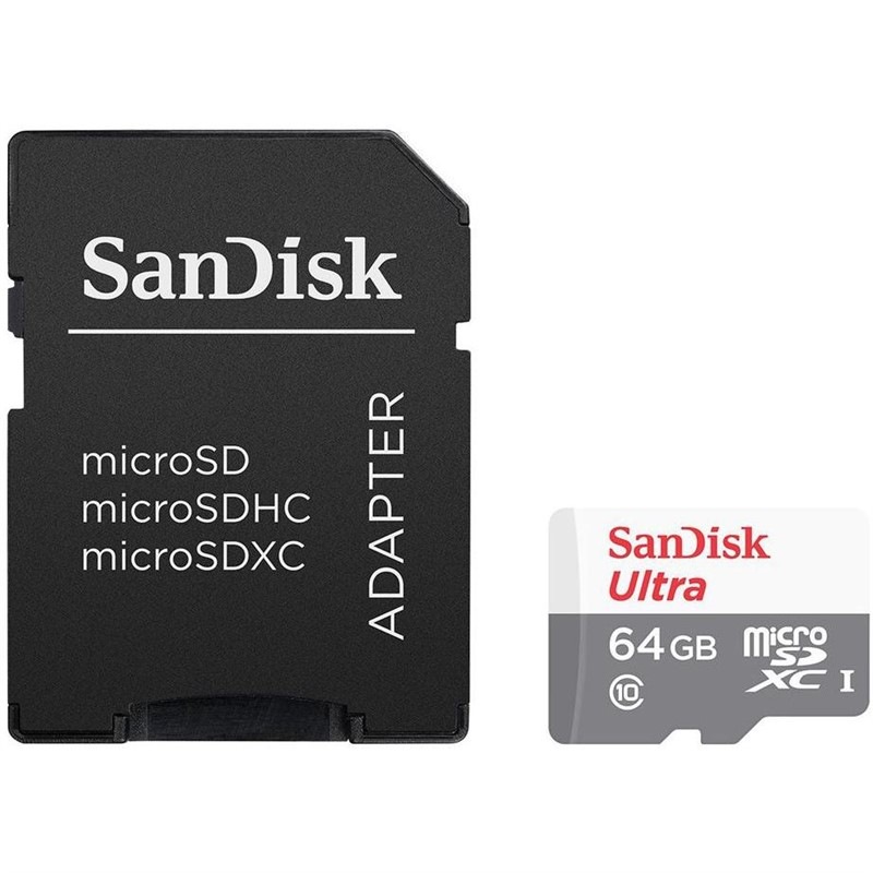 Paměťová karta SANDISK Micro SDXC Ultra Android 64GB UHS-I U1 (100R/20W) + adaptér