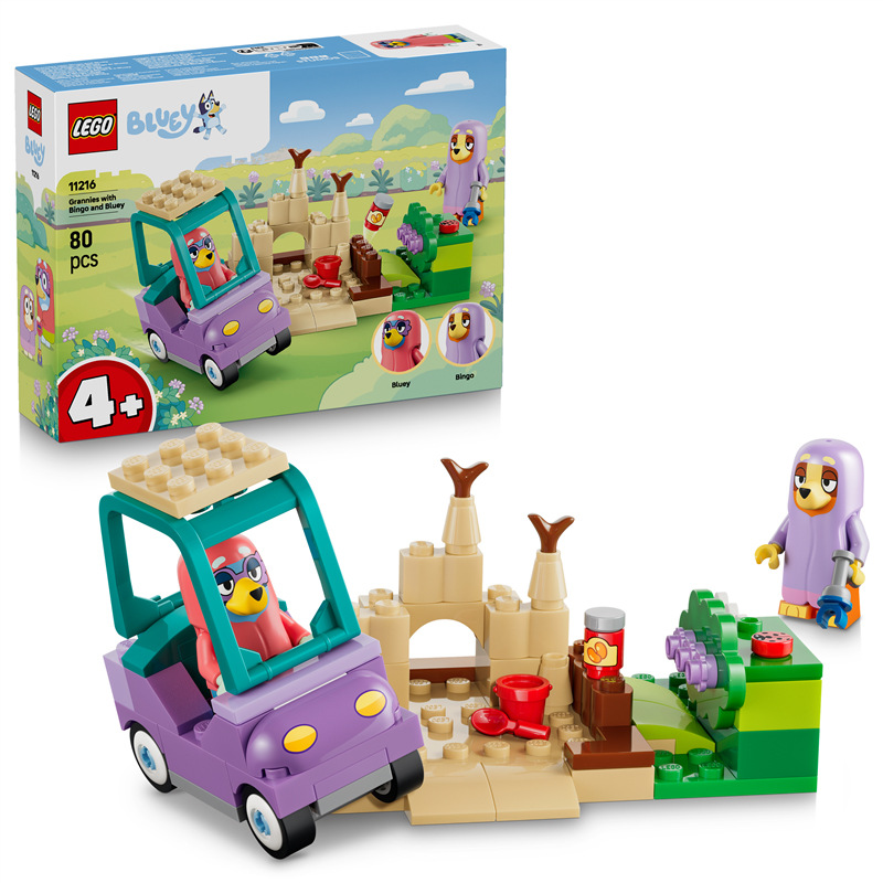 Stavebnice LEGO® Bluey 11216 Bingo, Bluey a babičky
