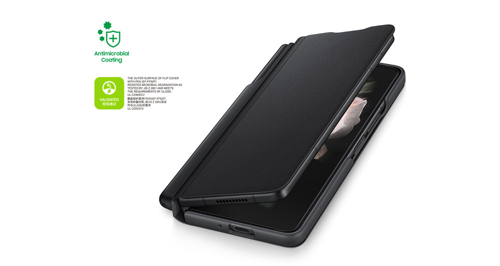 Pouzdro na mobil flipové Samsung Flip Cover Galaxy Z Fold3 s perem černé