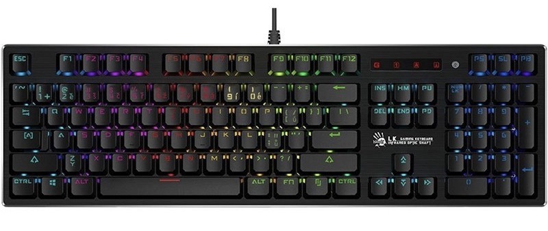 Klávesnice A4Tech Bloody B820R, CZ černá