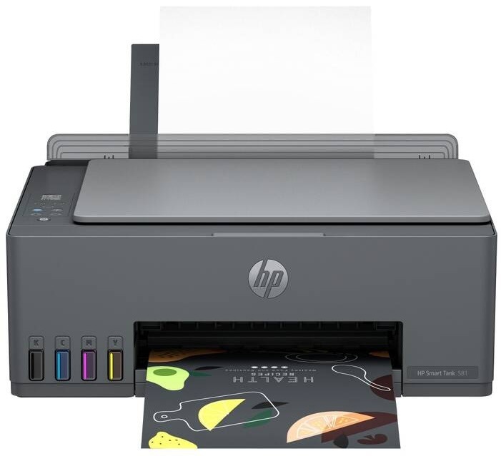 Tiskárna multifunkční HP Smart Tank 581 černá Černá tanková tiskárna HP Smart Tank 581 s barevným tiskem A4.
