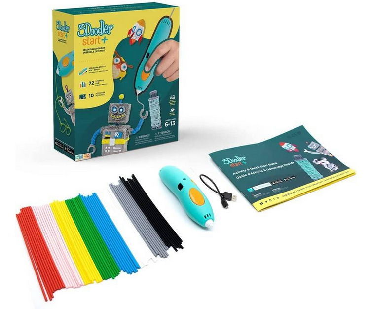 3D pero 3Doodler Start+ a 72 náplní + 10 šablon 3Doodler Start+ a 72 náplní + 12 šablon (SPLUS)