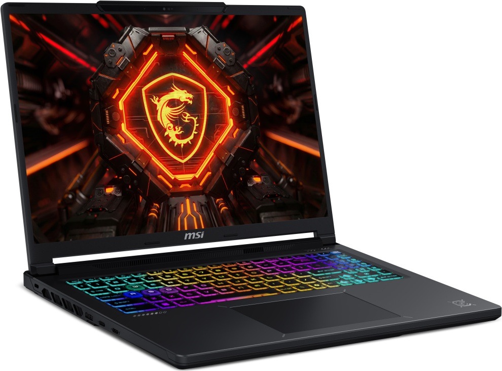 Notebook MSI Crosshair 16 Max HX E2WGXK-021XCZ černý Pohled ze strany na notebook Crosshair 16 Max HX s výkonným chlazením