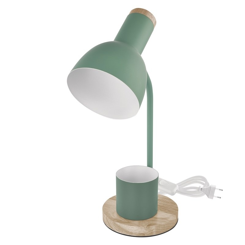 Stolní LED lampička EMOS Poppy, max. 25 W, žárovka E27, IP20 zelená