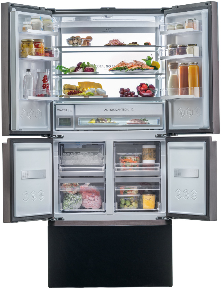 Haier HFF-750CGBJ, černá/skleněná