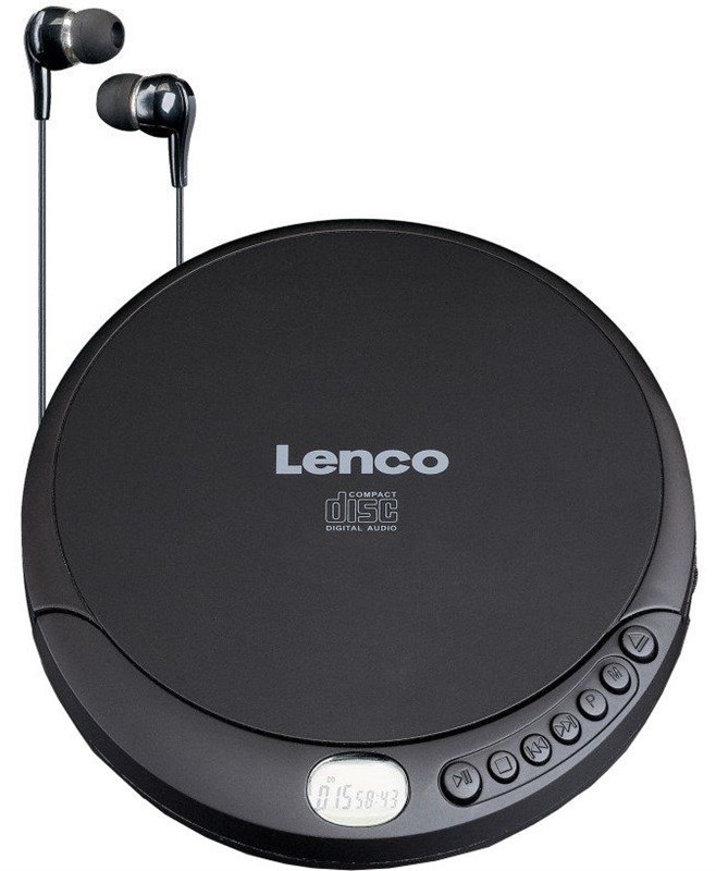 Discman Lenco na MP3, LCD displej a intuitivní ovládání, černá barva