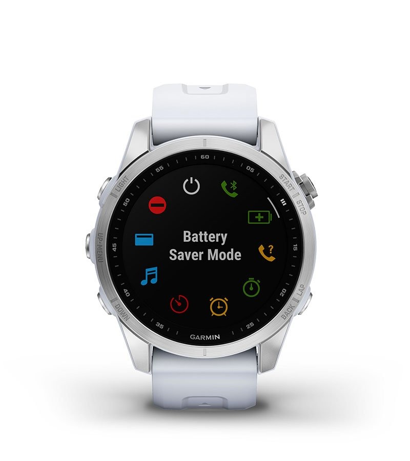 Chytré hodinky Garmin fenix 7S Glass - Silver/ White Silicone Band Chytré hodinky Garmin fenix 7S Glass - Silver/ White Silicone Band