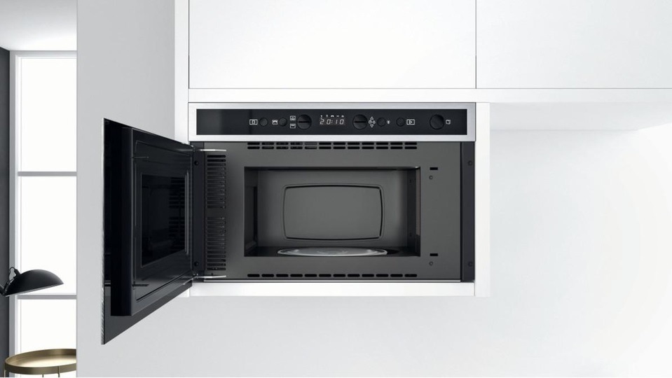 Mikrovlnná trouba Whirlpool W Collection W6 MN840 nerez Design, instalace do horní skříňky kuchyňské linky