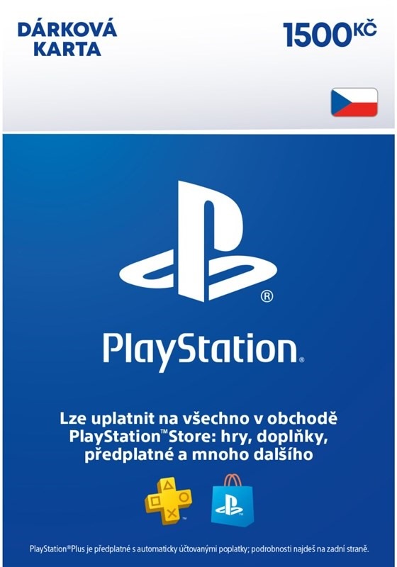 Sony PlayStation Store CZ - elektronická peněženka 1500 Kč