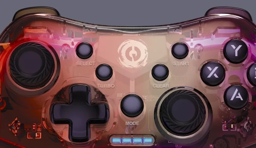 Gamepad Canyon GPW-04 RGB 5v1 (PS3, PS4, XBOX, Android, PC) průhledný Canyon GPW-04 RGB 5v1 (CND-GPW04)