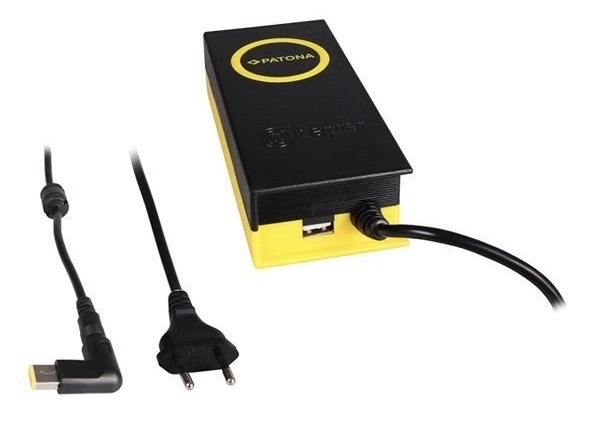 Napájecí adaptér PATONA pro notebooky IBM a Lenovo, 20V, 4,7A, 90W, konektor 11x4,5mm, Slim Tip, výstup USB